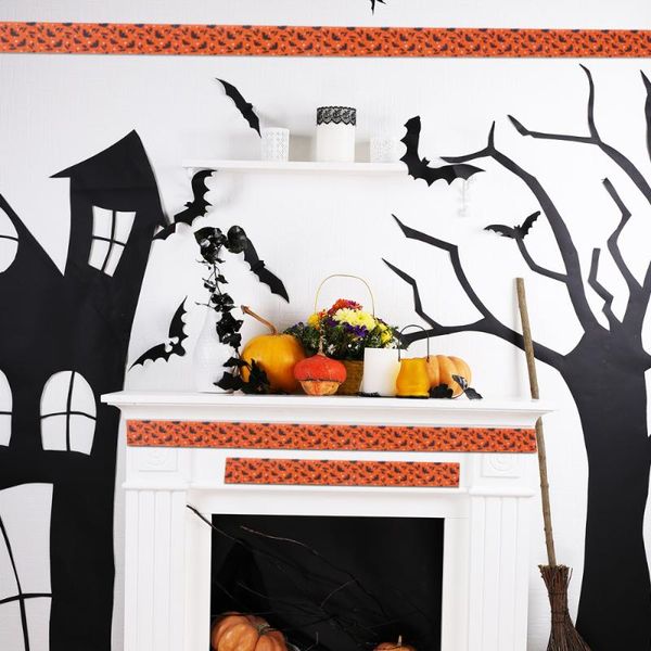 

gift wrap 2 rolls of decorative sticker printed patterns colors glue tape