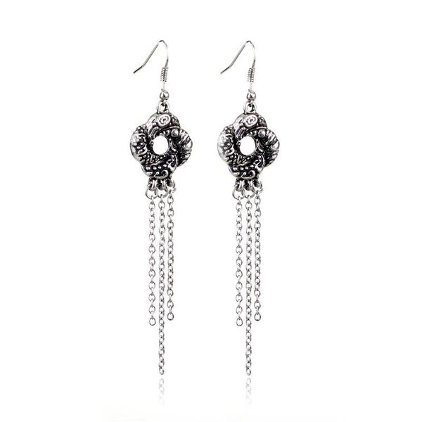 

dangle & chandelier fashion movie 007 algerian love knot drop earrings casino royale bond girl long worn for royal wedding, Silver