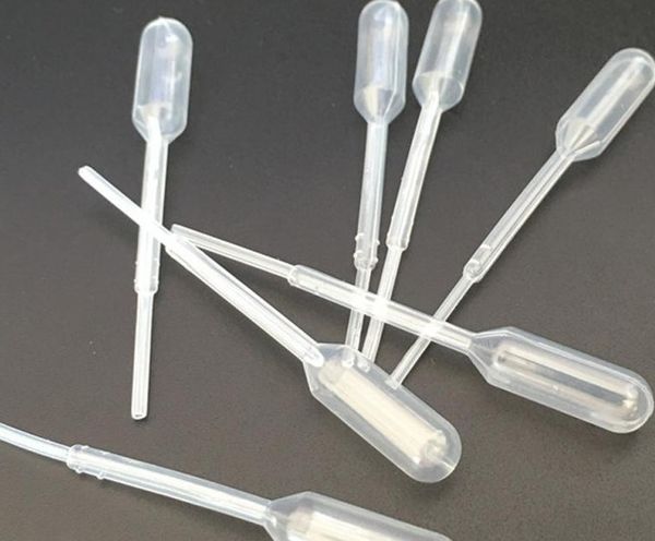 Garrafas de armazenamento 1800 peças 0 2ml plástico descartável graduado pipetas de transferência olho conjunto pipeta escola experimental 239q