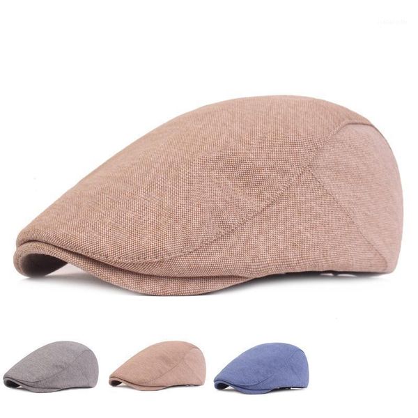 

fashion peaky blinders berets for men hat cotton golf driving beret cabbie sboy flat cap ivy sun summer french 2021, Blue;gray