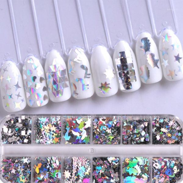 

pcs nail art decal manicure sequins for home decor1, Silver;gold