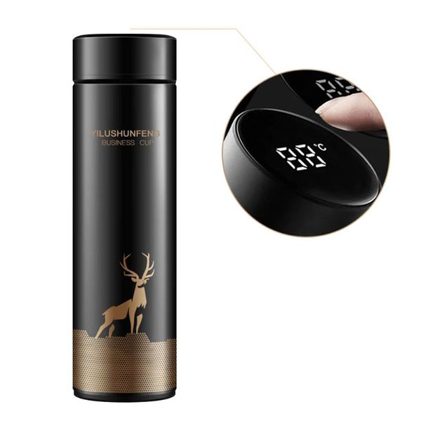 

water bottles 17oz camping tempreture display insulated home office smart portable coffee cup vacuum bottle sports stainless steel