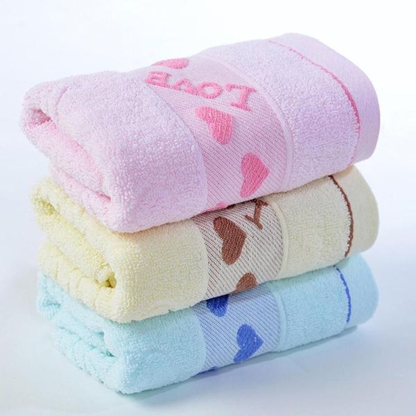 

towel soft heart love letter thick water absorption bath face hand washcloth
