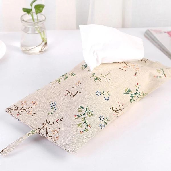 

tissue boxes & napkins 1p creative drawing carton cotton linen cloth art paper towel cover bag storage box toilet hanging