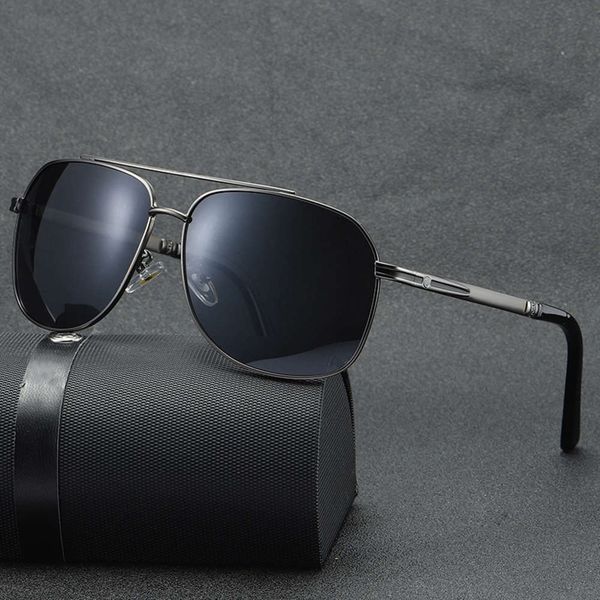 

new metal polarized men's driving sunglasses anti ultraviolet glasses 82, White;black
