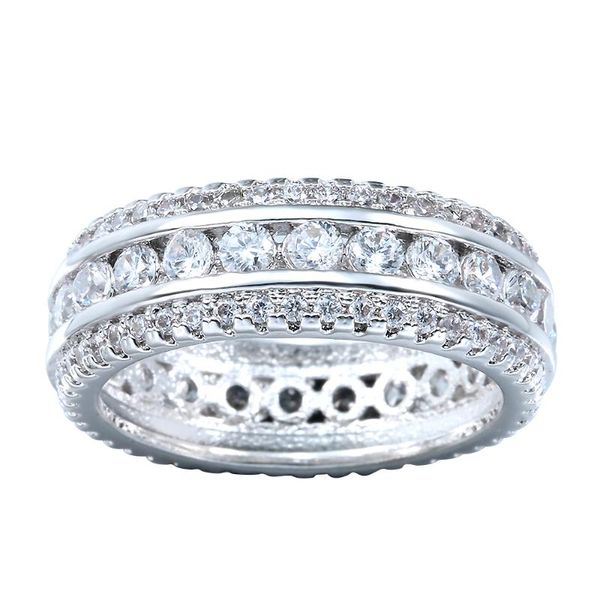 

wedding rings brand men women blue round ring vintage white gold filled jewelry christmas gifts from china, Slivery;golden