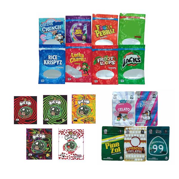 

backpack boyz 3.5g mylar bags lucky charmz 500mg one up 600mg smell proof edibles empty package dry herb flower packaging