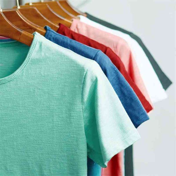 

men's t-shirts t shirt summer short sleeve slubby cotton solid round neck t-shirt youth thin knitting zmsx, White;black