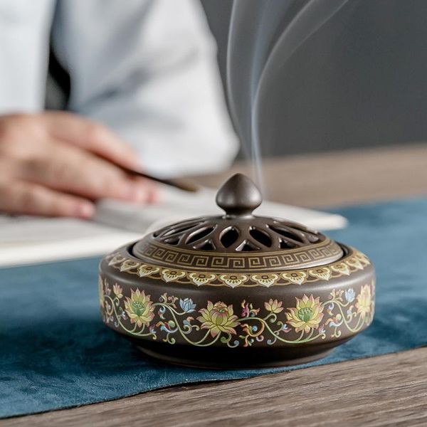 

fragrance lamps backflow furnace creative home incense with enamel cross border