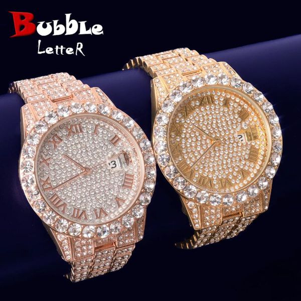 

wristwatches men's watch gold big dial military quartz clock luxury rhinestone business waterproof wrist watches relogio masculino, Slivery;brown