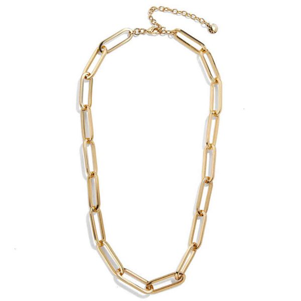 

simple metal u-shaped buckle chain temperament short shining necklace personality neck jewelry, Silver