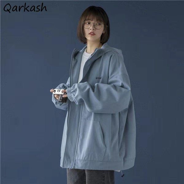 

women's jackets women retro japanese style female student spring baggy minimalist letter chic all-match harajuku mujer de moda, Black;brown