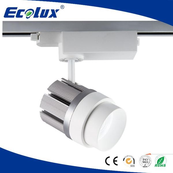 

dimmable 30w track light adjustable focus angle silver black shell clothing shoes shop store lamp rail lighting lights