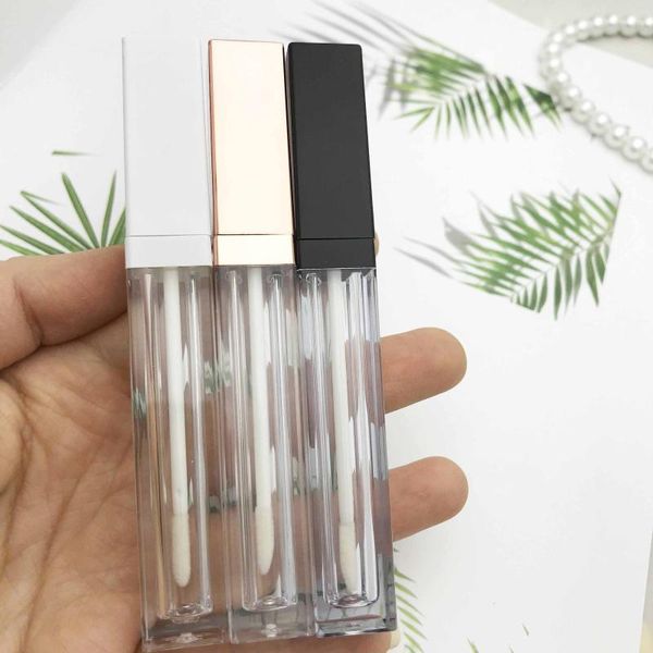 

storage bottles & jars 5/10/50pcs empty lip gloss tubes square white,black cap,lip glaze eyelash bottle mascara tube packing container