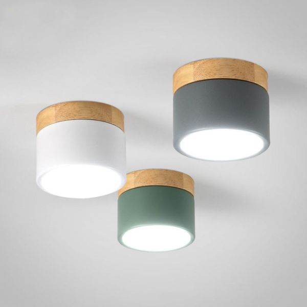 

downlights beiaidi surface mounted led downlight ceiling spotlight 7/12w wooden macaron light fixtures for bar shop restaurant home