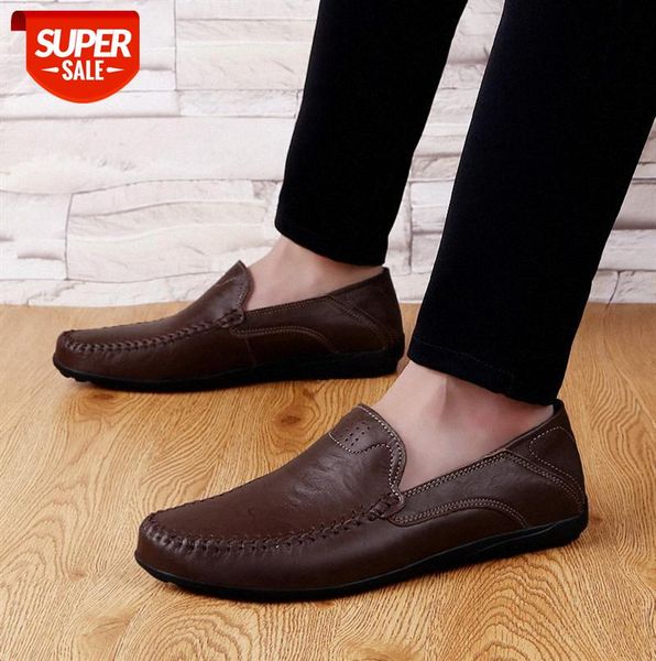 

men's leather shoes korean style peas low-cut large size hollow casual #gz9x