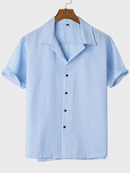 

men rib knit button up shirt t4bv#, White;black