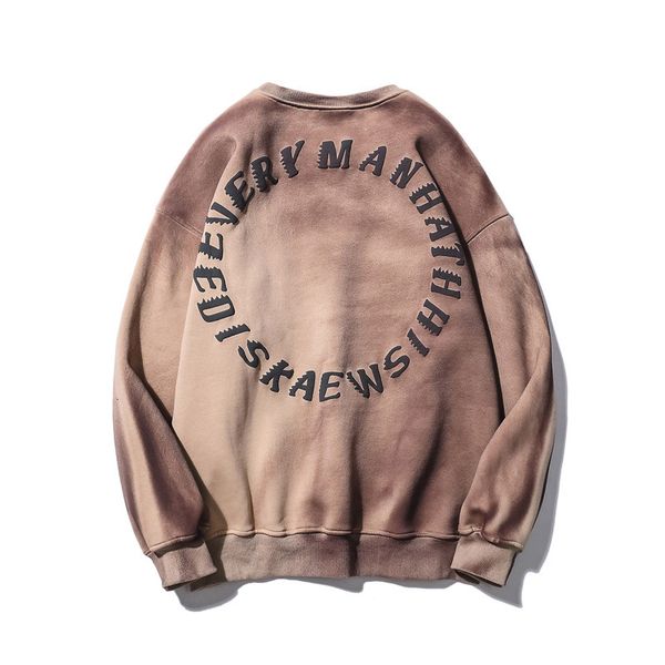 

men's hoodies & sweatshirts round female turtleneck jumper autumn/winter with foam printed kanye west sleeve long i5uk, Black