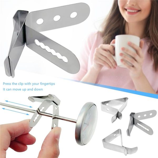 

thermometer holder stainless steel probe holder, hole diameter about 4 mm kitchen gauge cooking tool j60 storage & organization