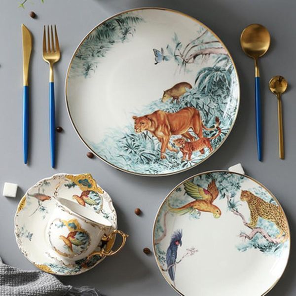 

cups & saucers western food plate and tableware set nordic european club villa restaurant coffee cup table dessert steak