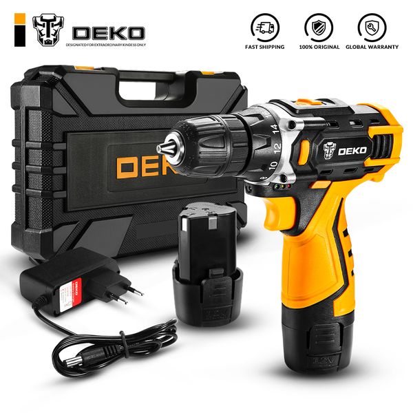 

deko 12/16/20v max cordless drill electric screwdriver18+1 torque settings2-speeds3/8 keyless chuck power tools(dkcd series)