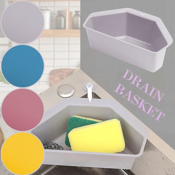 

kitchen storage & organization leaking basket triangular waste sink side shelf multifunctional bowl sponge towel