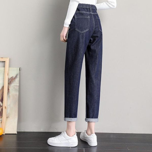 

women's jeans harem straight loose-fitting spring autumn wear 20, Blue