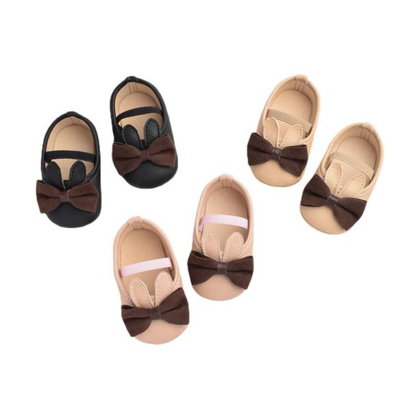 

first walkers wallarenear 0-18m born infant baby girl walking slippers cute soft sole ear bowknot crib shoes with anti-slip bottom