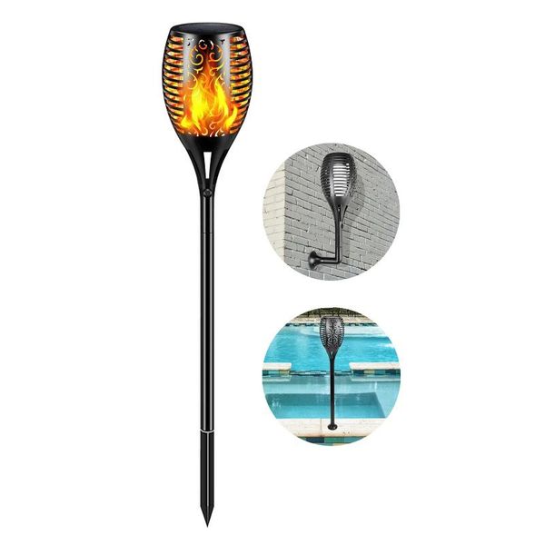 

lawn lamps 96 leds flickering flame solar torches lights 43" waterproof outdoor lighting powered pathway landscape decoration