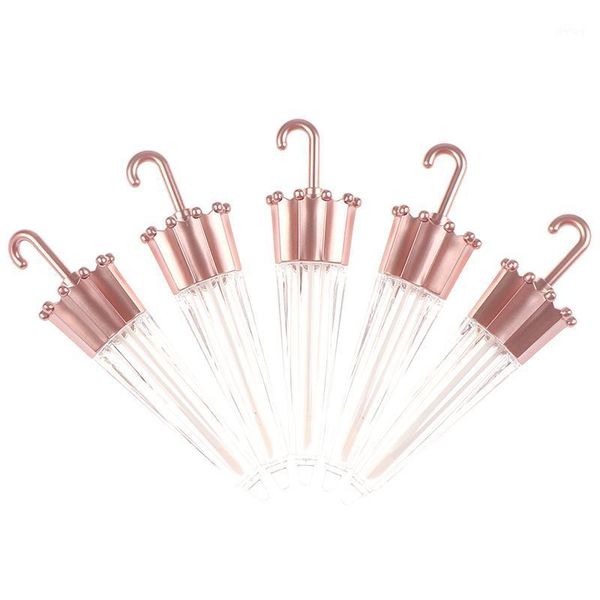

storage bottles & jars 5pcs lip glaze containers refillable cosmetic bottle diy vials rose golb 5.5ml ucreative umbrella shaped empty gloss