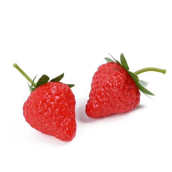 

party decoration 20pcs artificial fruit fake strawberry plastic diy simulation ornament craft pography prop kitchen home food decor