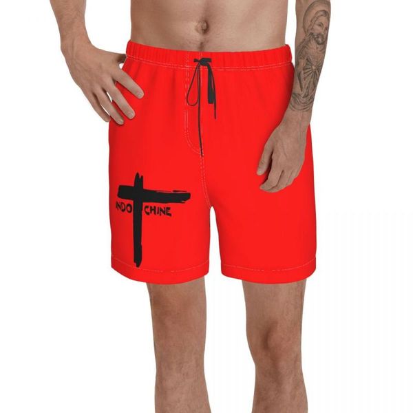 

men's shorts and women's causal indochine band rock breathable quick dry joke r145 casual male, White;black