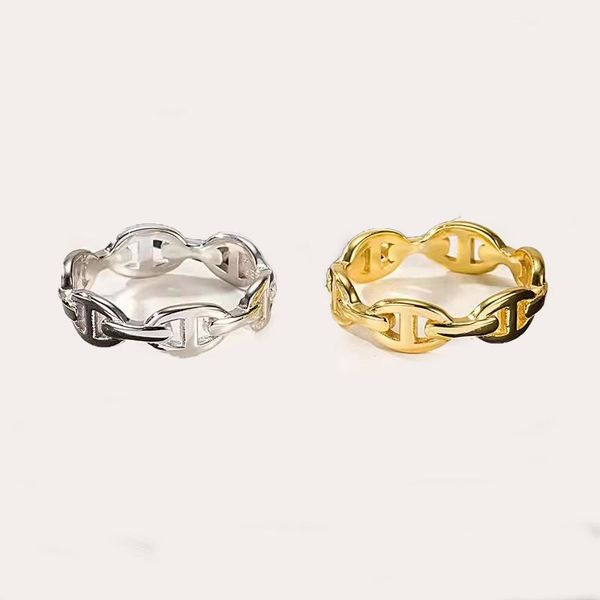 

designer rings fadeless rose gold silver full diamond chain twist ring
