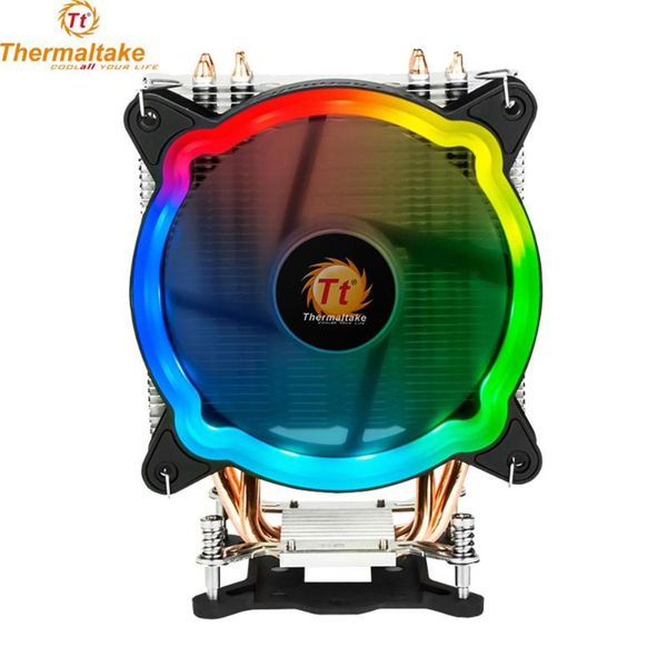 

fans & coolings thermaltake d300p cpu air cooler with 4 cdc direct contact copper heatpipes + 120mm pwm rgb ventilador for lga 115x