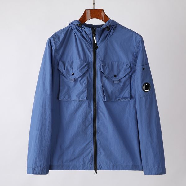 

men's jacket hoodie jacket double pockets on the front paragraph edition outdoor brand trench coat company cp islandstones goggle jacke, Black;brown