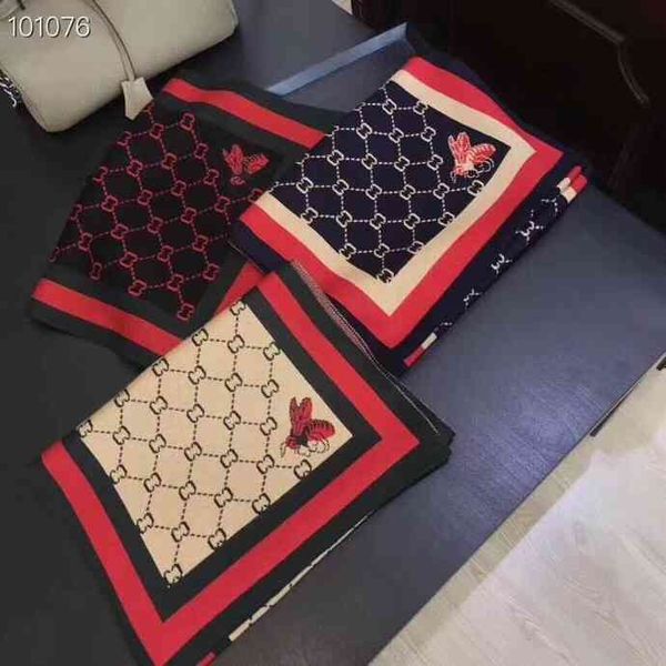

70% off design scarf autumn and winter new star same two-color double-sided little bee men's letter, Blue;gray