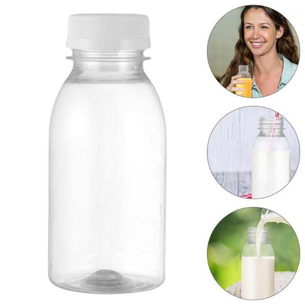 

storage bottles & jars 12pcs 250ml plastic water transparent yogurt beverage