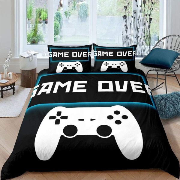 

bedding sets girl boy cartoon game bedspread gamepad set, modern video soft and breathable room decoration