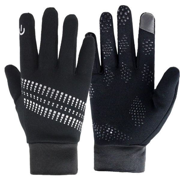 

men's heating gloves winter keep warm touchscreen windproof men fiets handschoenen cycling, Black