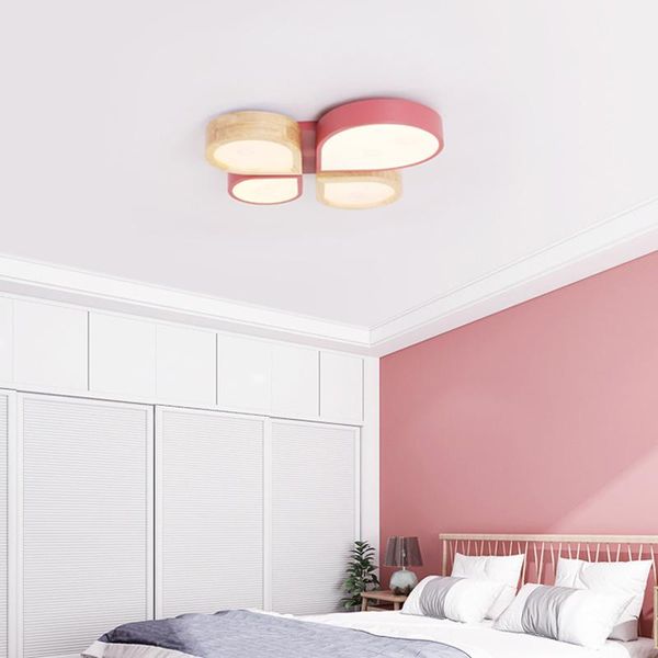 

ceiling lights nordic bedroom lamp four-leaf clover children's room boy girl warm