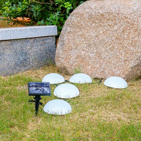 

solar lamps 5pcs/set lawn light 5 led landscape lamp creative half ball shaped waterproof garden decor for yard patio