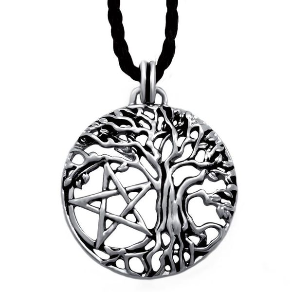 

stainless steel men's tree of life pentacle pendant necklace necklaces, Silver