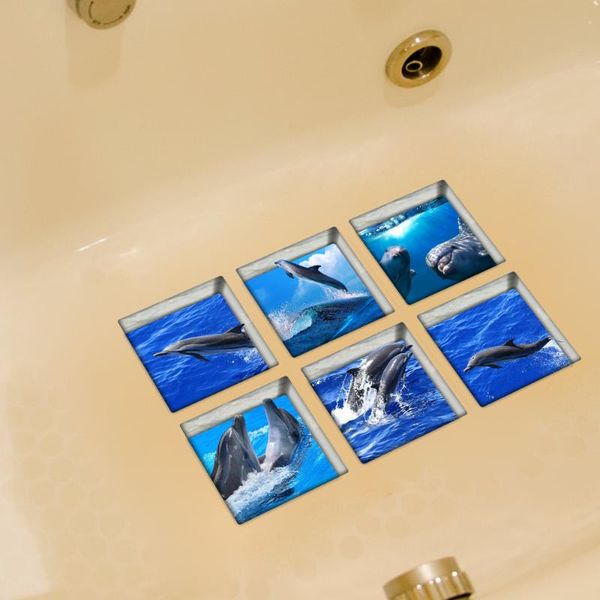 

bath mats 3d anti slip waterproof bathtub sticker cartoon whale antiskid stickers pvc children's bathtubs