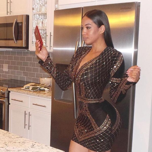 

casual dresses long sleeve velvet pencil dress womens autumn empire v-neck black gold stamp office lady elegant party cy-02, Black;gray