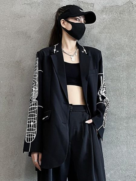 

casual suit jacket ladies 2021 spring and autumn handsome thin small female design sense niche women's suits & blazers, White;black