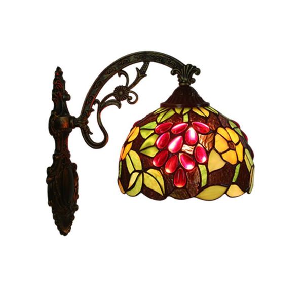 

wall lamp european retro creative baroque bar coffee shop western restaurant el guest room bedroom grape tiffany e27