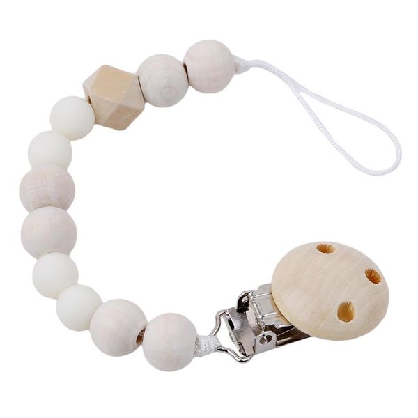 

baby pacifier clip chain wooden holder soother clips leash strap nipple for infant bottle pacifiers#