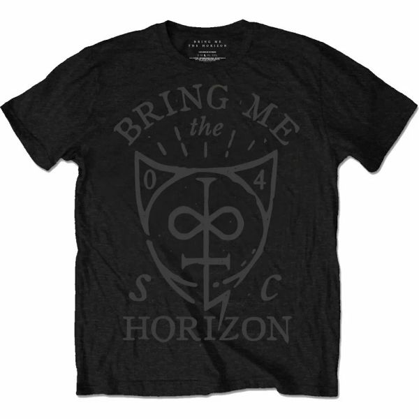 

bring me the horizon hand drawn shield official t-shirt men unisex, White;black