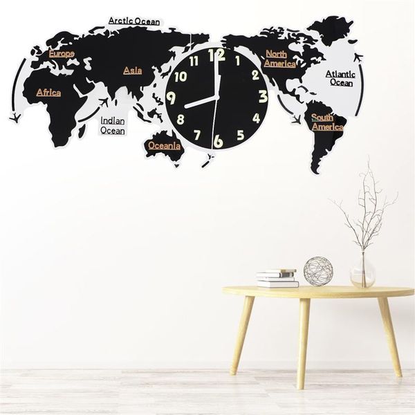 

acrylic silent wall clock mute lamp diy 3d decor without battery (80cm 60cm) clocks