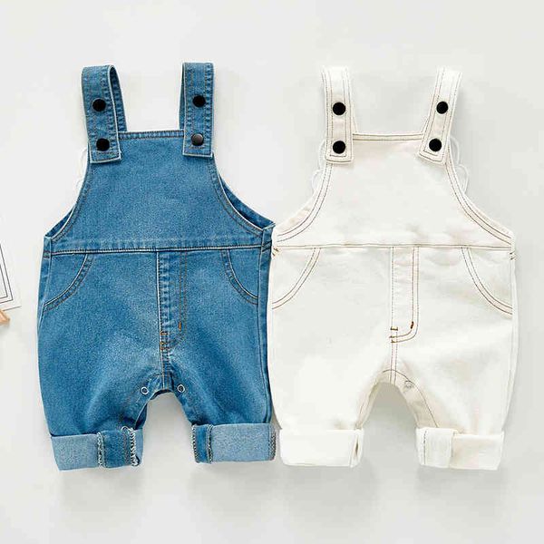 

pullover denim overalls spring autumn baby jeans clothes cloth girl bodysuit for borns kids 5ji0, Blue